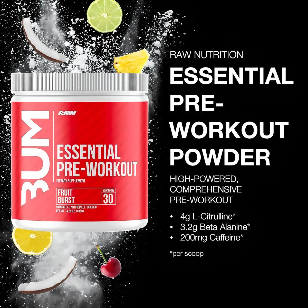 Cbum Raw Essential Preentreno 30 Servicios