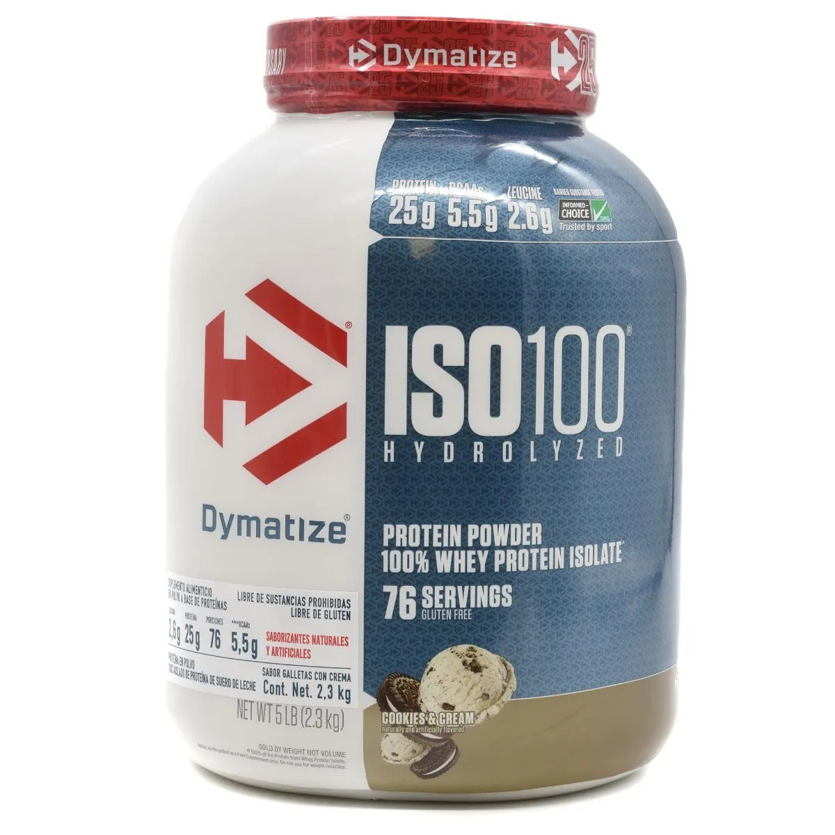 Iso 100 Whey Isolate Hidrolizado Dymatize 2.3 kg Sabores