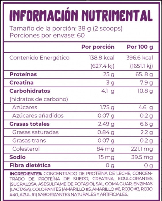 Whey Premium 2.2 KG Sabores Gourmet Adicionada con Creatina 60 Servicios