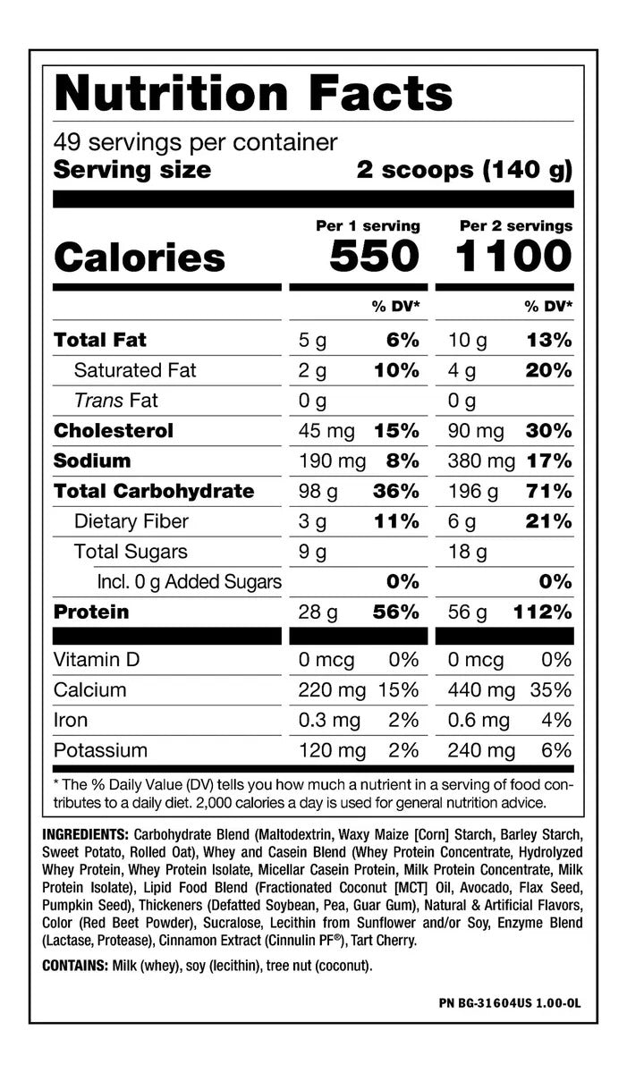 Mutant Mass sabor triple chocolate de 6.8kg