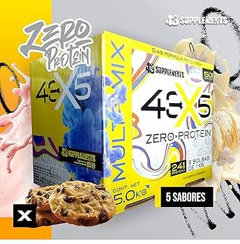 43 Proteina Zero Hidrolizada 5 Kg Multisabor 5 Sabores En UNO