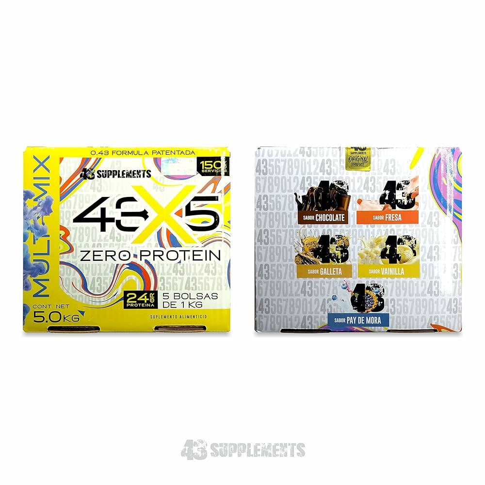 43 Proteina Zero Hidrolizada 5 Kg Multisabor 5 Sabores En UNO