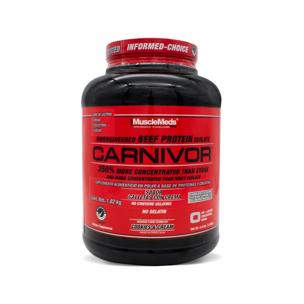 Carnivor Proteína de carne de res MuscleMeds 4 Libras