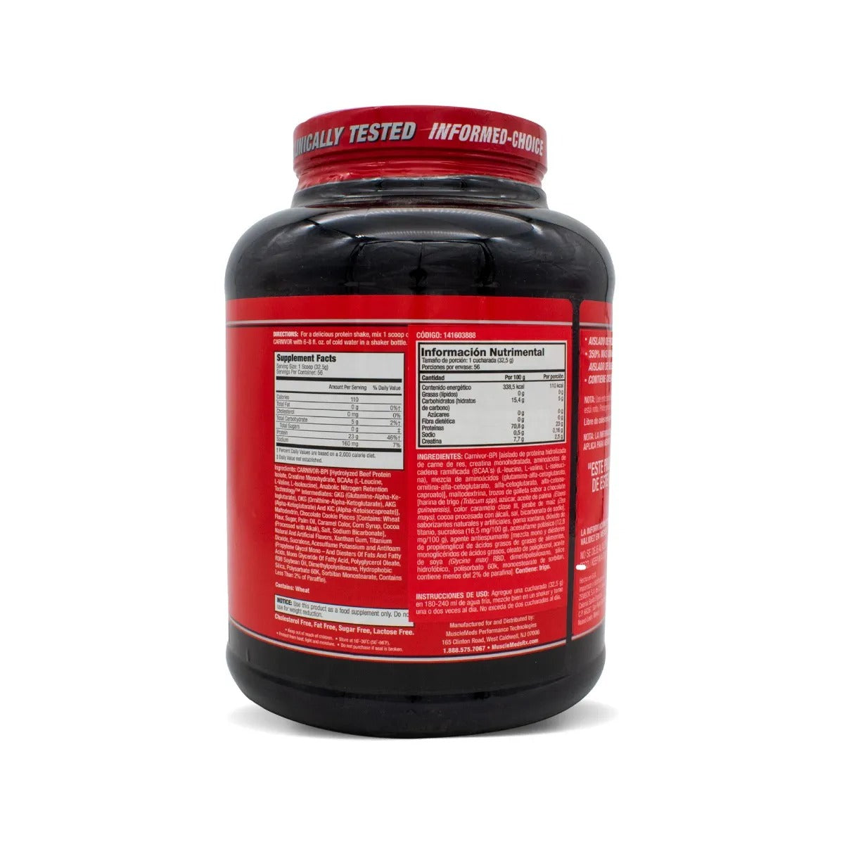 Carnivor Proteína de carne de res MuscleMeds 4 Libras