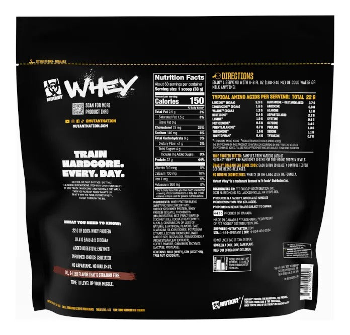 Mutant Whey Proteína en Polvo Sabores - 5 LB