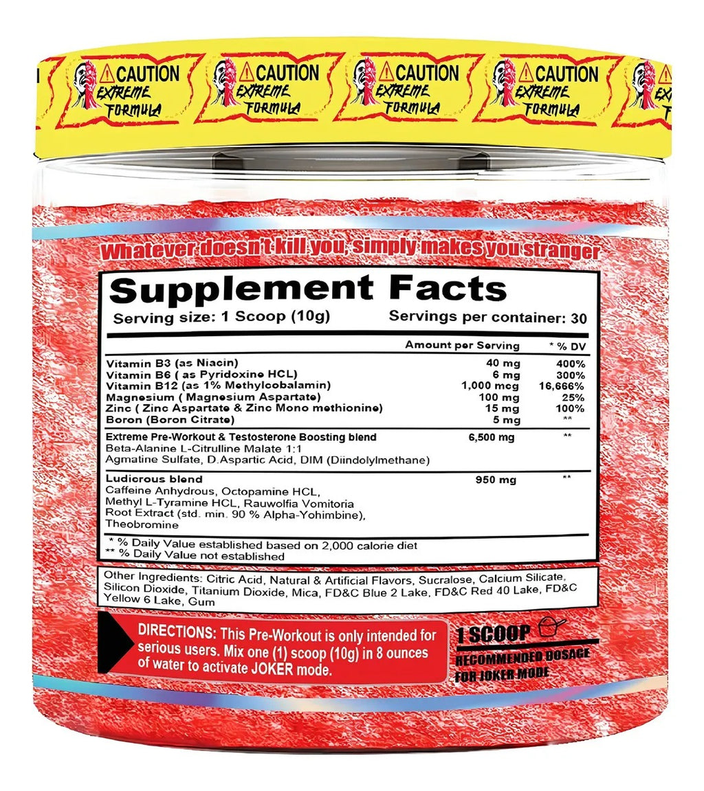 Pre Entreno Terror Labz Joker Extreme 300grs 30 Srv