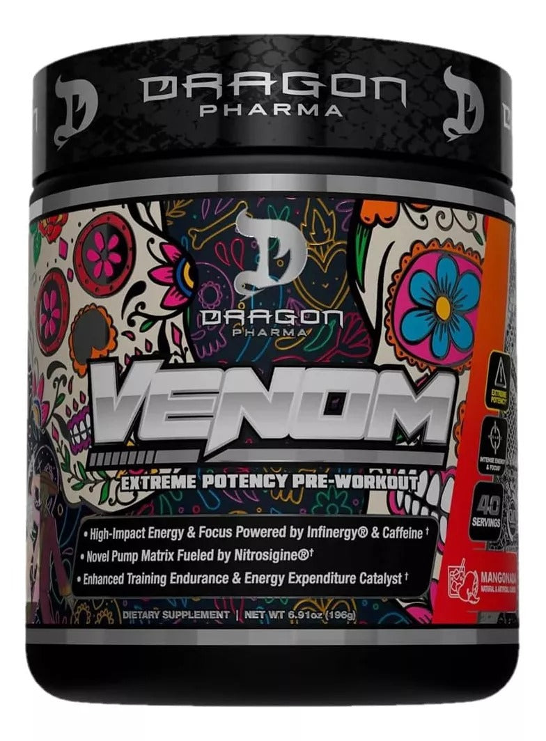Pre Entreno Dragon Pharma Venom Potencia Extrema 40 Servs